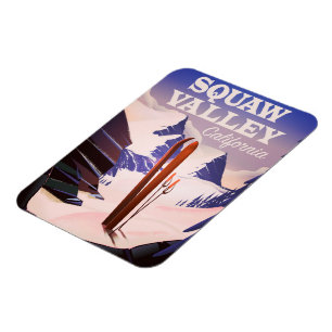 Sqaw Valley Kalifornien Reiseplakat. Magnet