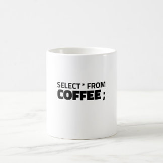 SQL Coffee Code Design | Auswählen der Abfrage Kaffeetasse