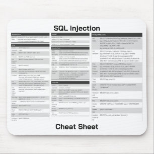 SQL Injection Commands Cheat Sheet Mousepad