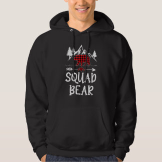 Squad Bear Christmas Pajama Red Plaid Buffalo Matc Hoodie