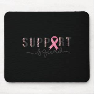 Squad Brustkrebsbewusstsein Leopard Pink Ribbon  Mousepad