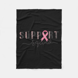 Squad Brustkrebsbewusstsein Leopard Rosa Band Fleecedecke
