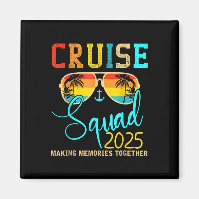 Squad Crew Cruise 2025 Sommerferien Matching Fa Magnet (Vorne)