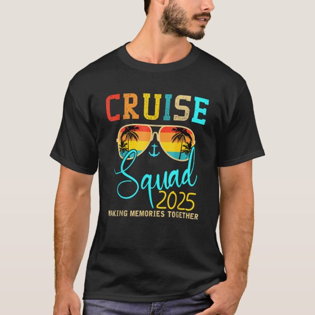 Squad Crew Cruise 2025 Sommerferien Matching Fa T-Shirt (Vorderseite)