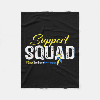 Squad Down-Syndrom-Bewusstsein Blau Und Gelbe Schl Fleecedecke