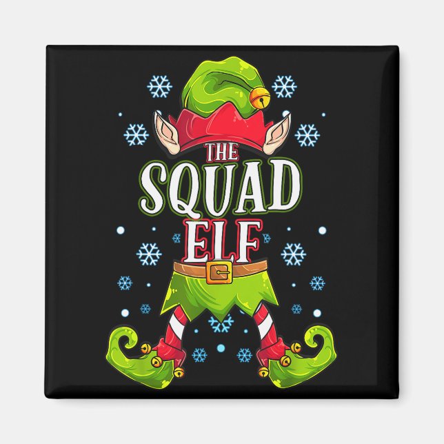 Squad Elf Matching Family Group Christmas Party  Magnet (Vorne)