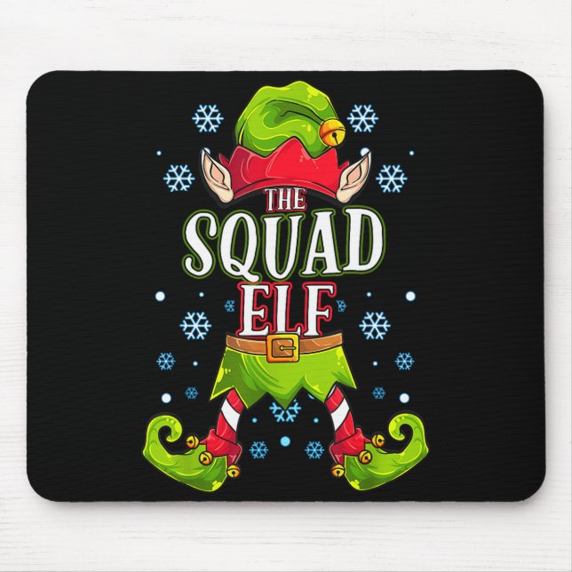 Squad Elf Matching Family Group Christmas Party  Mousepad (Vorne)