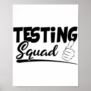 Squad Funny Exam Test Day Geschenke für Studenten Poster