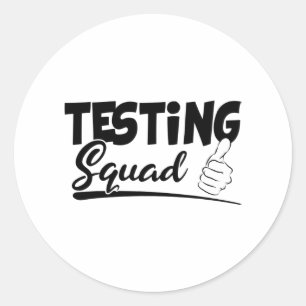 Squad Funny Exam Test Day Geschenke für Studenten Runder Aufkleber