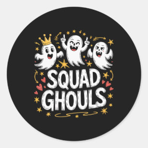 Squad Geister Passende Lustige Halloween 1 Runder Aufkleber
