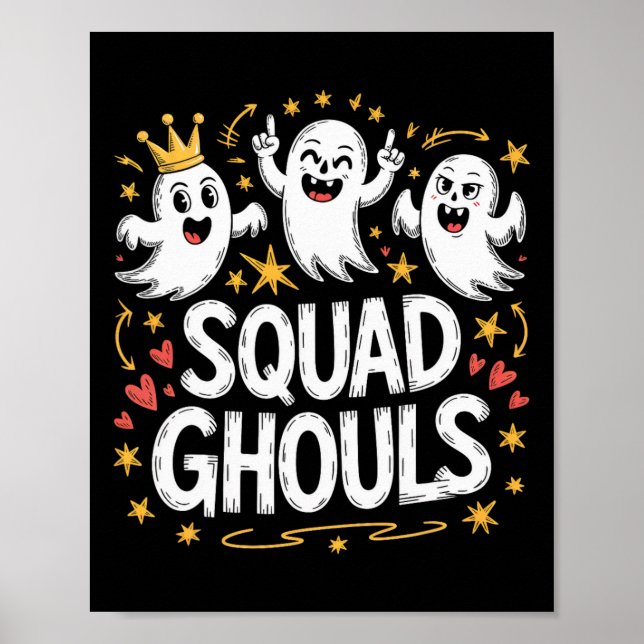 Squad Ghosts Matching Funny Halloween 1 Poster (Vorne)
