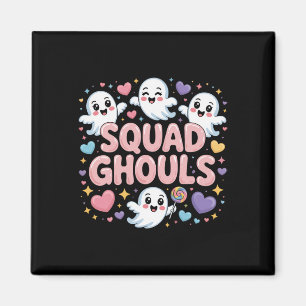 Squad Ghosts Matching Funny Halloween 4 Magnet