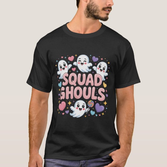 Squad Ghosts Matching Funny Halloween 4 T-Shirt (Vorderseite)