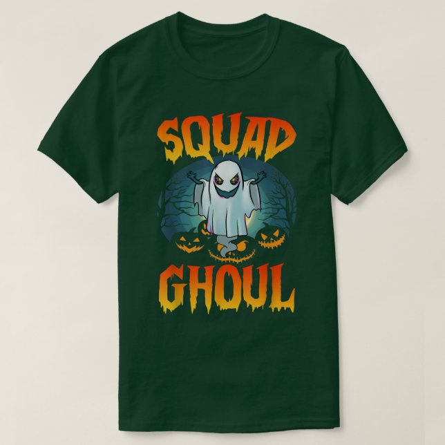 Squad Ghoul Ghost Graveyard Pumpkins Spooky Beängs T-Shirt (Design vorne)