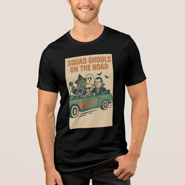 Squad Ghouls Cruisin' im Stil Tri-Blend Shirt (Vorderseite)