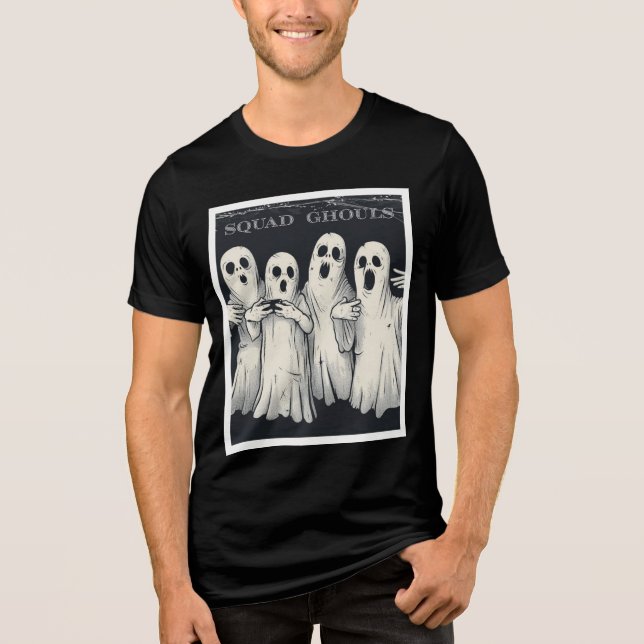 Squad Ghouls - Funny Halloween Ghost Squad Tri-Blend Shirt (Vorderseite)
