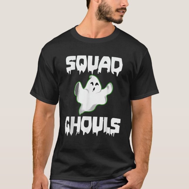Squad Ghouls Funny Halloween Horror Beängstigend T T-Shirt (Vorderseite)