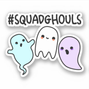Squad Ghouls Lustiger Halloween-Geist-Wortwitz Aufkleber