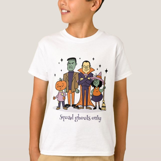 Squad Ghouls Only Halloween Kids T-Shirt (Vorderseite)