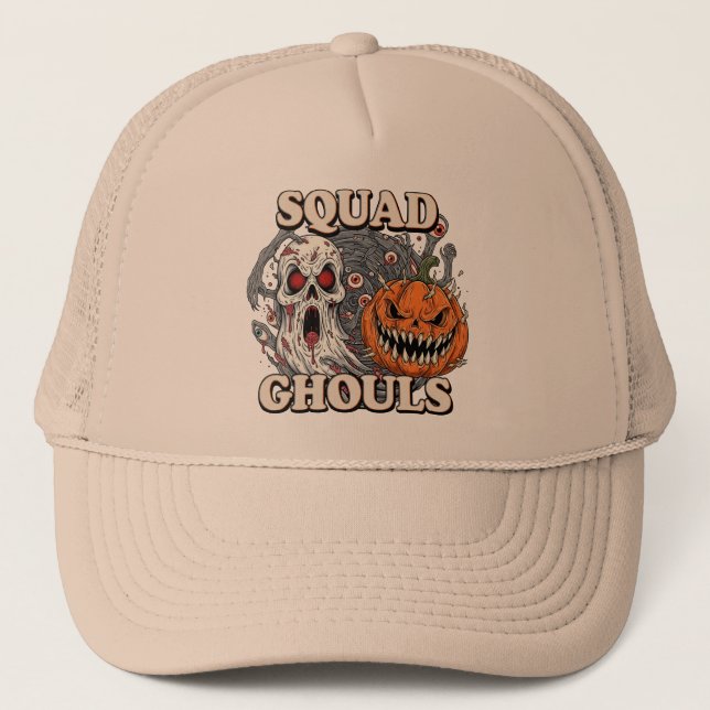 Squad Ghouls - Spooky Halloween-T - Shirt Truckerkappe (Vorderseite)