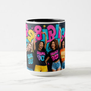 Squad Goals 90er Retro Ästhetik Schwarz Tasse