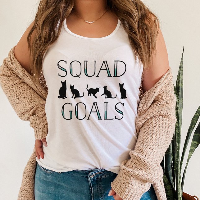 Squad Goals Funny Cat Lady Tank Top (Von Creator hochgeladen)