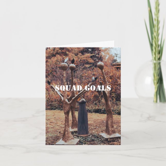 Squad Goals Grußkarte für Bestie oder Familie Dankeskarte (Vorderseite)