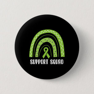 Squad Green Rainbow Kidney Disease Awareness Button