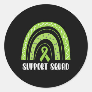 Squad Green Rainbow Kidney Disease Awareness Runder Aufkleber