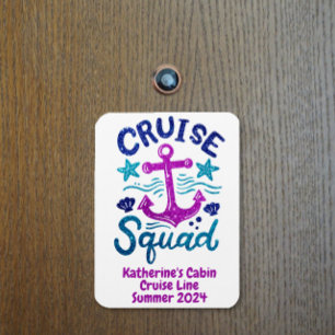 Squad Group Friends Custom Cabin Door Magnet
