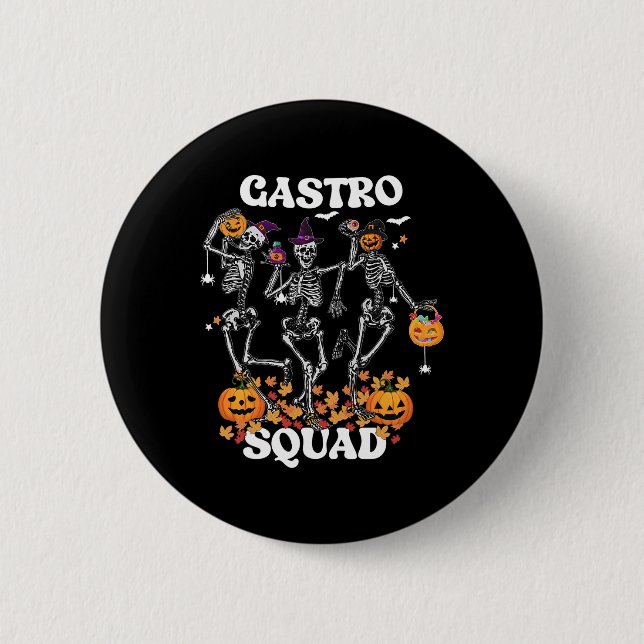 Squad Halloween Skeleton Dancing Endoscopy Nurse G Button (Vorderseite)