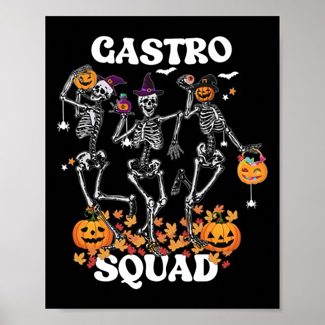 Squad Halloween Skeleton Dancing Endoscopy Nurse G Poster (Vorne)