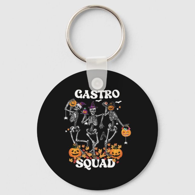 Squad Halloween Skeleton Dancing Endoscopy Nurse G Schlüsselanhänger (Vorderseite)