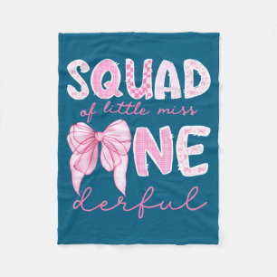 Squad Little Miss Onederful Geburtstagsillustratio Fleecedecke