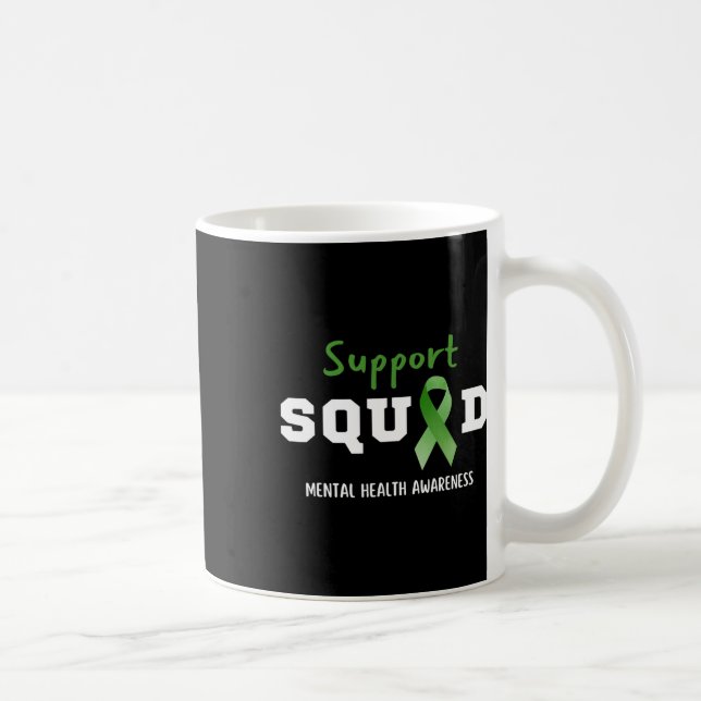 Squad Mental Health Awareness Fun Green Ribbon Kaffeetasse (Rechts)