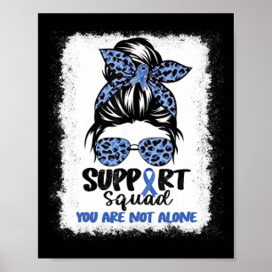 Squad Messy Bun Blue Warrior Ataxia Bewusstsein Poster