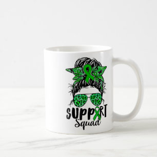 Squad Messy Bun Warrior Green Mental Health-Proble Kaffeetasse