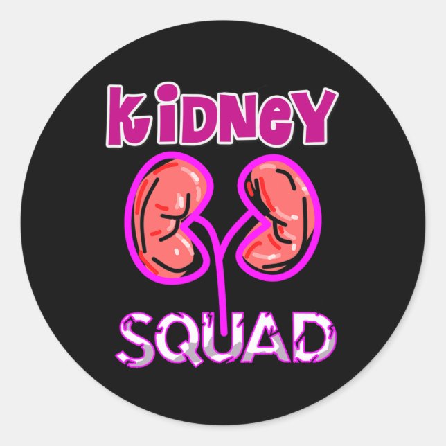 Squad Nephrologie Nurse Dialysis Technician Runder Aufkleber (Vorderseite)