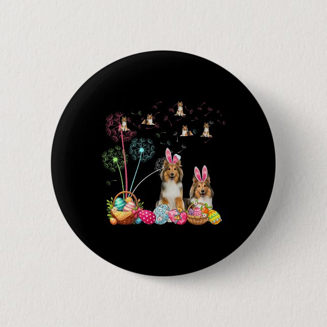 Squad Oaster Couple Bunny Shelties Dandela Hunt Button (Vorderseite)