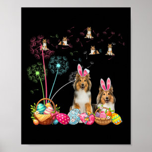 Squad Oaster Couple Bunny Shelties Dandela Hunt Poster