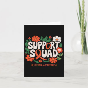 Squad Orange Ribbon Leukemia Blood Cancer Karte