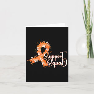 Squad Orange Ribbon Leukemia Blood Cancer Karte