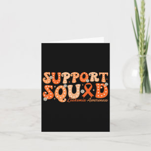 Squad Orange Ribbon Leukemia Blood Cancer Karte