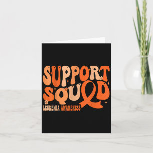 Squad Orange Ribbon Leukemia Blood Cancer Karte
