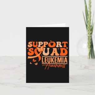 Squad Orange Ribbon Leukemia Blood Cancer Karte