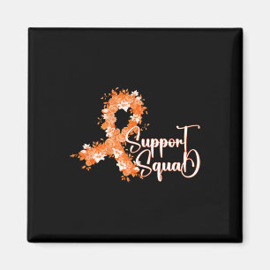 Squad Orange Ribbon Leukemia Blood Cancer Magnet