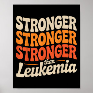 Squad Orange Ribbon Leukemia Blood Cancer Poster
