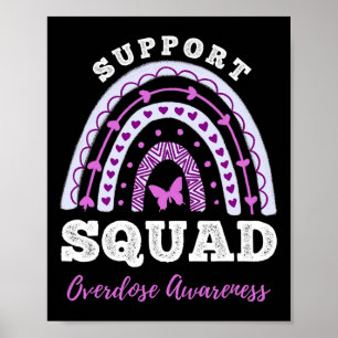 Squad Overdose Awareness Rainbow Poster