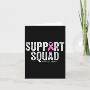 Squad Pink Warrior Breast Cancer Awareness Karte