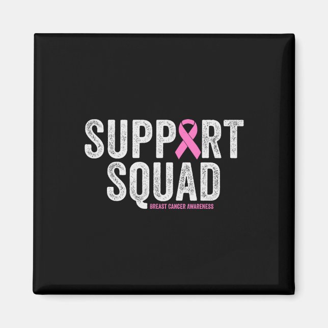 Squad Pink Warrior Breast Cancer Awareness Magnet (Vorne)